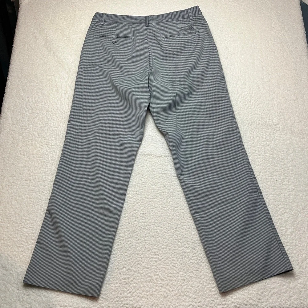 Adidas Golf Pants Mens 36x32 Gray Gingham Plaid‎ Z15138 Straight Leg Performance